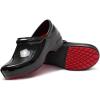 imageAnywear SR Angel Nursing Clogs for Women and Men  Lightweight WaterResistant NonSlip Work Shoes with Exceptional EVA Cushioning Ventilated InsolesBlack Patent  Black