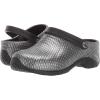 imageAnywear Zone Nursing Clogs for Women and Men  Lightweight Slingback NonSlip Work Shoes with Exceptional EVA Cushioning Ventilated InsolesBlack Silver Pattern Wide