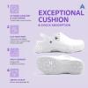 imageAnywear Zone Nursing Clogs for Women and Men  Lightweight Slingback NonSlip Work Shoes with Exceptional EVA Cushioning Ventilated InsolesWhite Wide