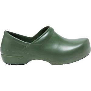 imageAnywear Guardian Angel SlipOn Nursing Clogs for Women and Men  Lightweight WaterResistant NonSlip Work Shoes with Exceptional EVA CushioningOliveBlack