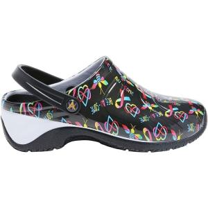 imageAnywear Zone Nursing Clogs for Women and Men  Lightweight Slingback NonSlip Work Shoes with Exceptional EVA Cushioning Ventilated InsolesBee AusomeBlack