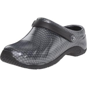 imageAnywear Zone Nursing Clogs for Women and Men  Lightweight Slingback NonSlip Work Shoes with Exceptional EVA Cushioning Ventilated InsolesBlack Silver Pattern