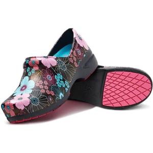 imageAnywear SR Angel Nursing Clogs  NonSlip Work Shoes for Women ampamp Men  SlipResistant Nursing Shoes  Cushioned Nurse ClogsPewter Stylish Garden