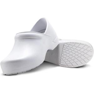 imageAnywear SlipOn Nursing Clogs  SlipResistant Work Shoes  Lightweight Nursing Shoes  WaterResistant Clogs for Women ampamp MenWhite
