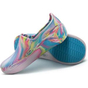 imageAnywear Streak Work Clogs  SlipResistant Clogs for Women ampamp Men  Water Resistant Nurse Shoes  Easy Clean Kitchen ShoesBrushed Tropics