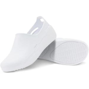 imageAnywear Streak Work Clogs  SlipResistant Clogs for Women ampamp Men  Water Resistant Nurse Shoes  Easy Clean Kitchen ShoesWhite