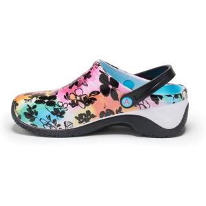 imageAnywear Zone Clogs  EVACushioned Non Slip Work Shoes  Breathable Nursing Shoes  Swivel Back Strap Clogs for Men ampamp WomenGarden Rainbow