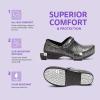 imageAnywear SR Angel Slip Resistant Work Shoes for Women  Fluid Resistant Nursing Clogs  All Day Comfort Gardening Nurse Clogs amp Chef Shoes  Serpent Illusion  5 Women3 Men