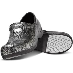 imageAnywear SR Angel Slip Resistant Work Shoes for Women  Fluid Resistant Nursing Clogs  All Day Comfort Gardening Nurse Clogs amp Chef Shoes  Serpent Illusion  5 Women3 Men
