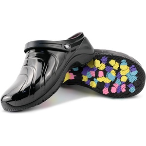image:imageAnywear Zone Clogs  Water Resistant EVA Non Slip Work Shoes Women  Slip Resistant Work Shoes for Women  Nursing Clogs with Back Strap  Arch Support with Swivel Strap  Lightweight amp Easy to CleanSole Focus Black Patent